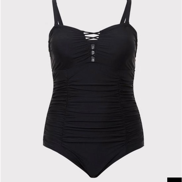 New! Torrid sz 4 Sexy Lattice SwimSuit 4X 3X Swim - Picture 2 of 15